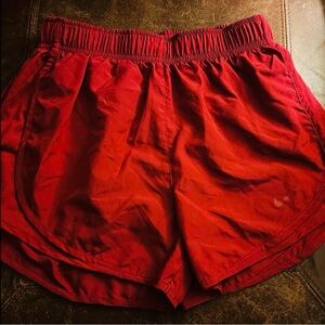 Nike Red Athletic Shorts Lightweight Elastic Waist